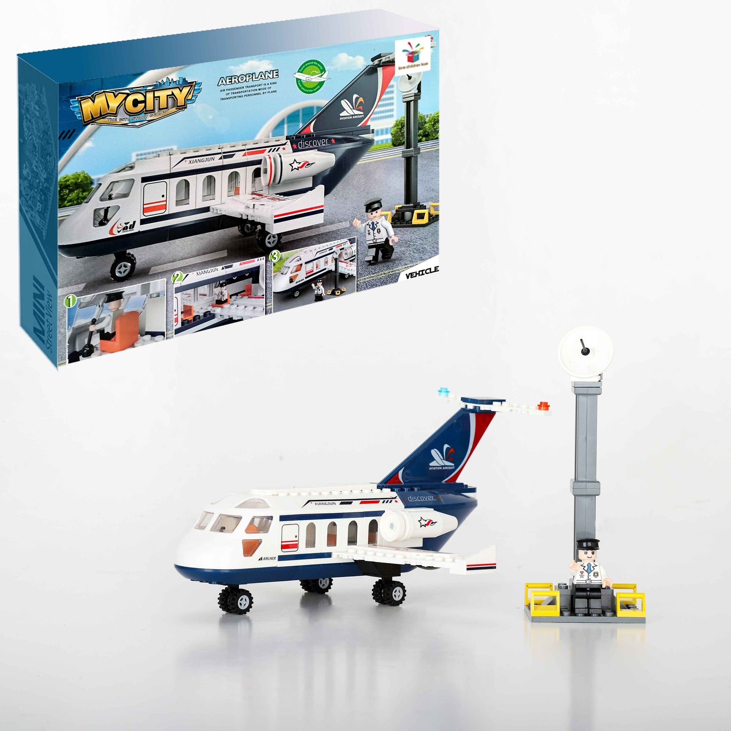 juego de construcción de juguete de bloques de construcción