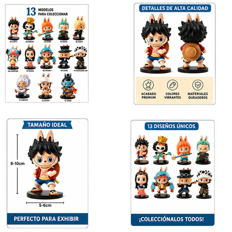 Figuritas de One Piece，Labubu One Piece，Monstruo de Labubu