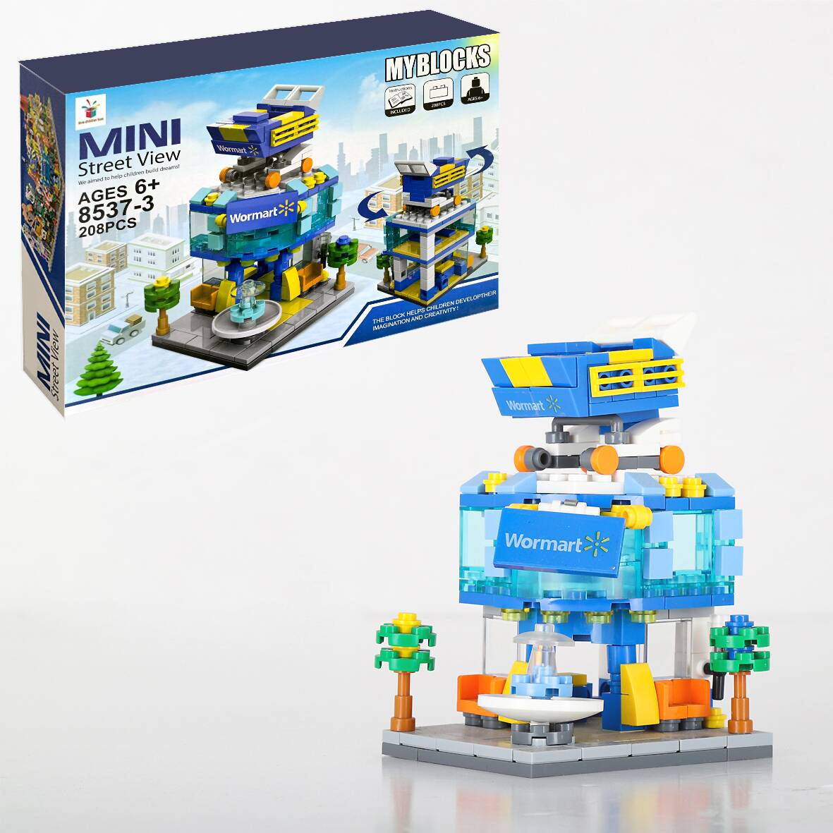 juego de construcción de juguete de bloques de construcción